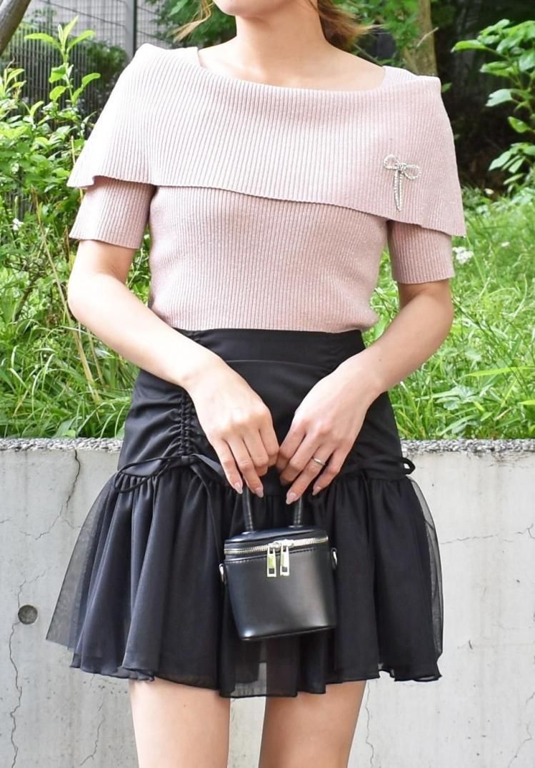 SNIDEL｜プリーツフリルニットプルオーバー | Rakuten Fashion