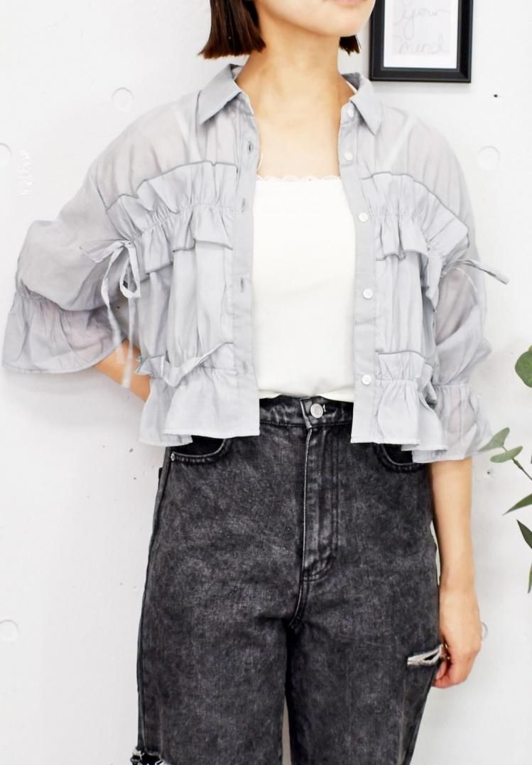 フリルシアーブラウス フリルシアーブラウス - FUN OnlineStore