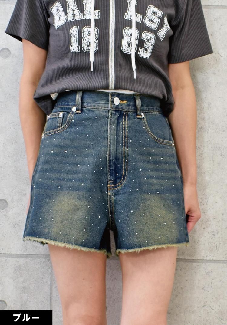 【grancy】ラインストーンパンツ GRANCY（グランシー）の「【GRANCY】LinestoneDesign Damage