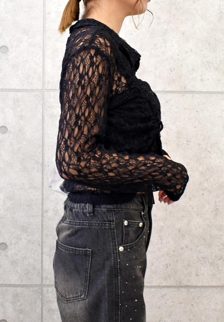 DIESEL 18SS フリル、ネック付きフリルチェックシャツ　美品♡ フリルギャザーデザインTシャツ[品番：MKSW0059817]｜dazzlin