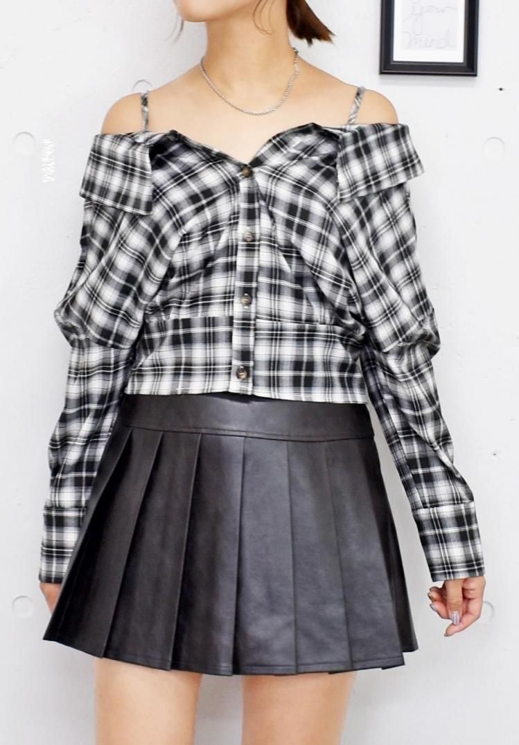 【大人気完売品】ohga STAND FRILL チェックシャツ 大人気完売品】ohga STAND FRILL チェックシャツ - メルカリ