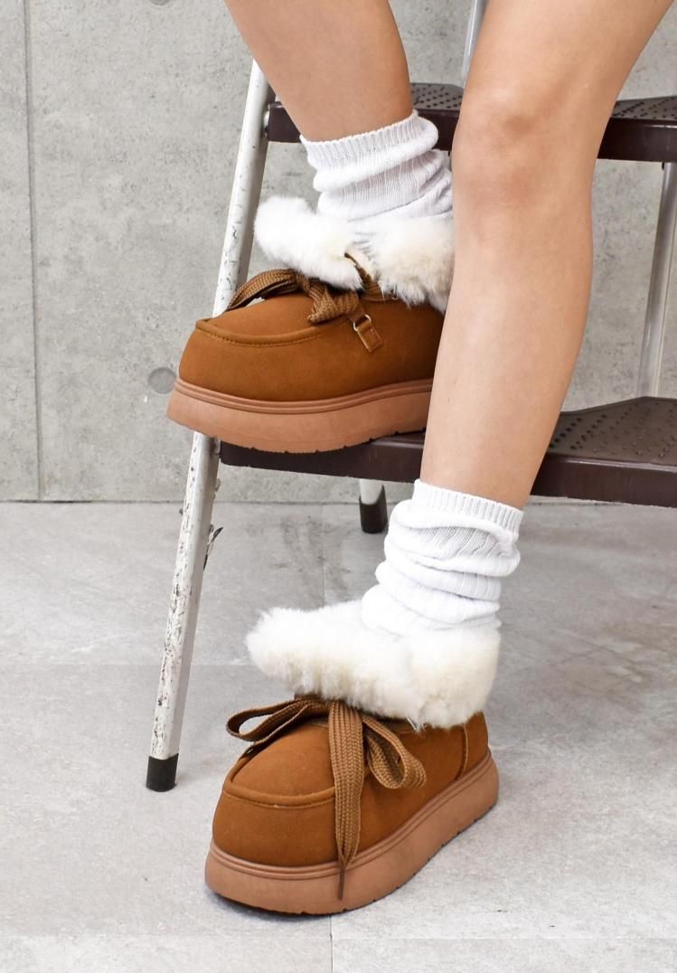 ファニーFUNNY◇ブラウンレザーブーツジョッパーブーツアンクルドレス