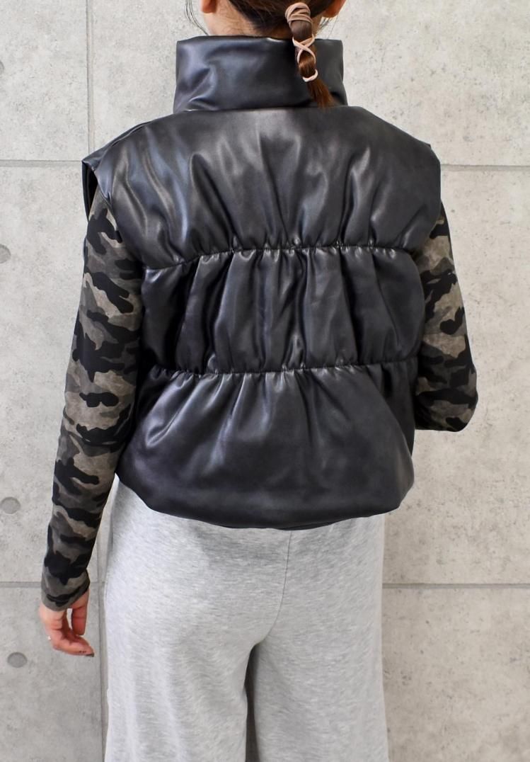 アメリ フェイクレザーベスト Ameri（アメリ）の「RIDERS SYNTHETIC LEATHER VEST JACKET