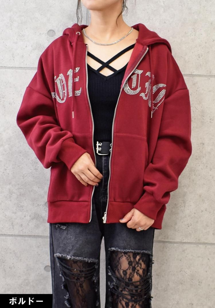 東方神起 ソウルコンサート サークル with フーディ 赤 パーカー アンコン ストーンジップパーカー - FUN OnlineStore