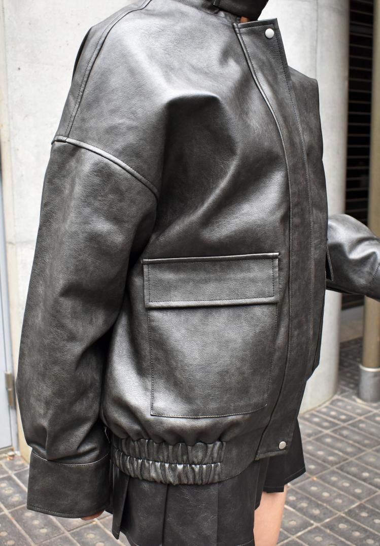 H.AOFF THE COURT by NBA フェイクレザージャケット フェイクレザージャケット｜WOMEN｜250HAF30-065H｜AZUL BY MOUSSY