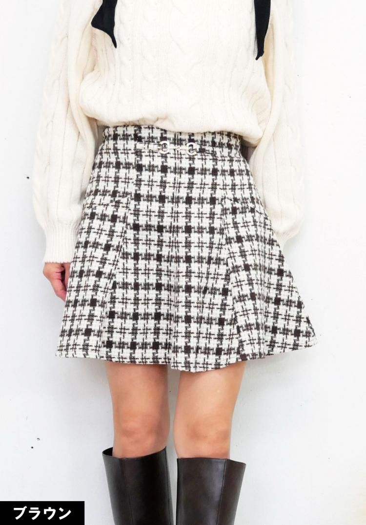 ツイードビットスカート - FUN OnlineStore