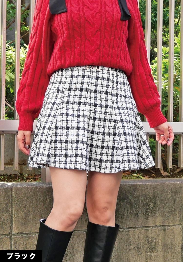 ツイードビットスカート - FUN OnlineStore