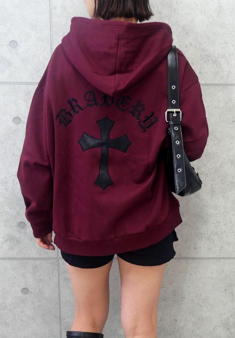 バッククロスジップパーカー - FUN OnlineStore