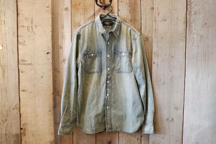 RRL(ダブルアールエルラルフローレン):デニム ワーク シャツ RRL(ダブルアールエルラルフローレン):デニム ワーク シャツ