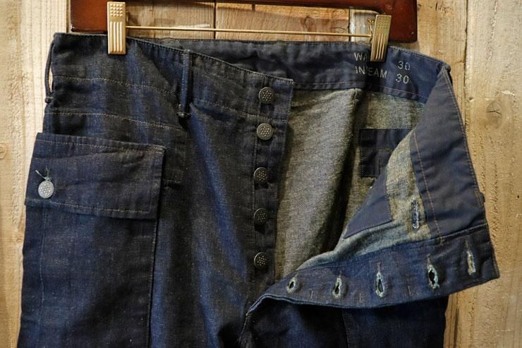 RRL(ダブルアールエルラルフローレン):デニム カーゴ パンツ RRL(ダブルアールエルラルフローレン):デニム カーゴ パンツ