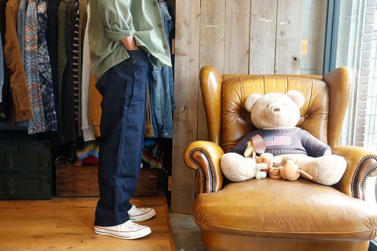 RRL(ダブルアールエルラルフローレン):デニム カーゴ パンツ RRL(ダブルアールエルラルフローレン):デニム カーゴ パンツ