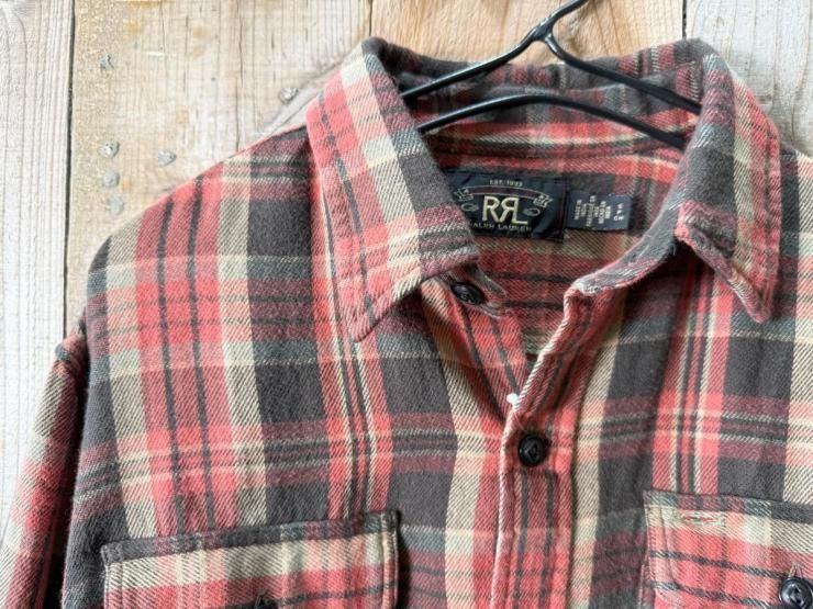 RRL(ダブルアールエルラルフローレン):フランネル ワークシャツ