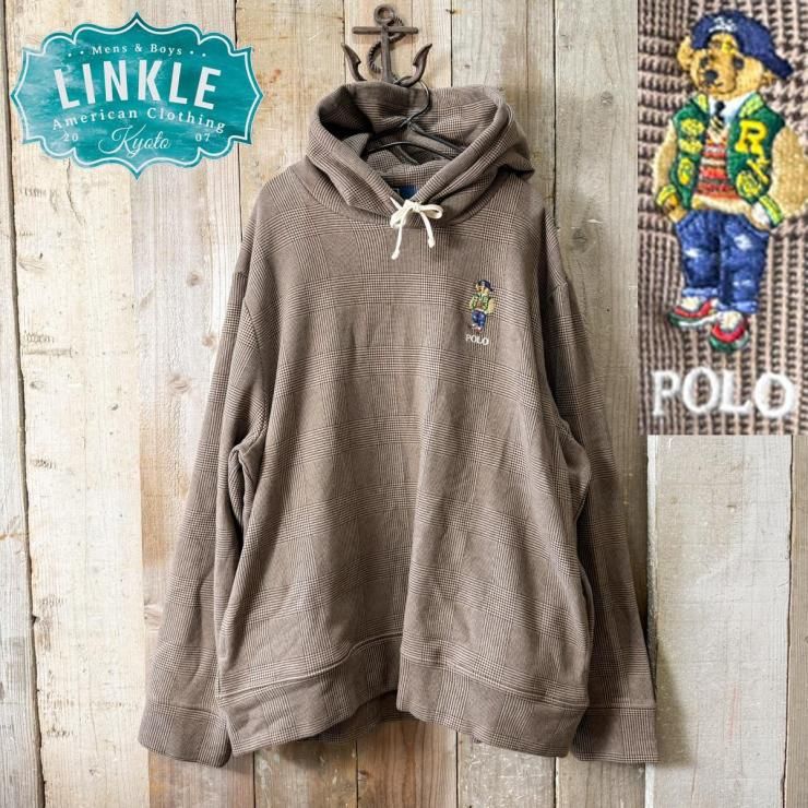 02000-9 ポロラルフローレン　パーカー　ポロベア　フリンジ　ベージュ　M Polo ベア フリース フーディ （パーカー）｜POLO RALPH LAUREN
