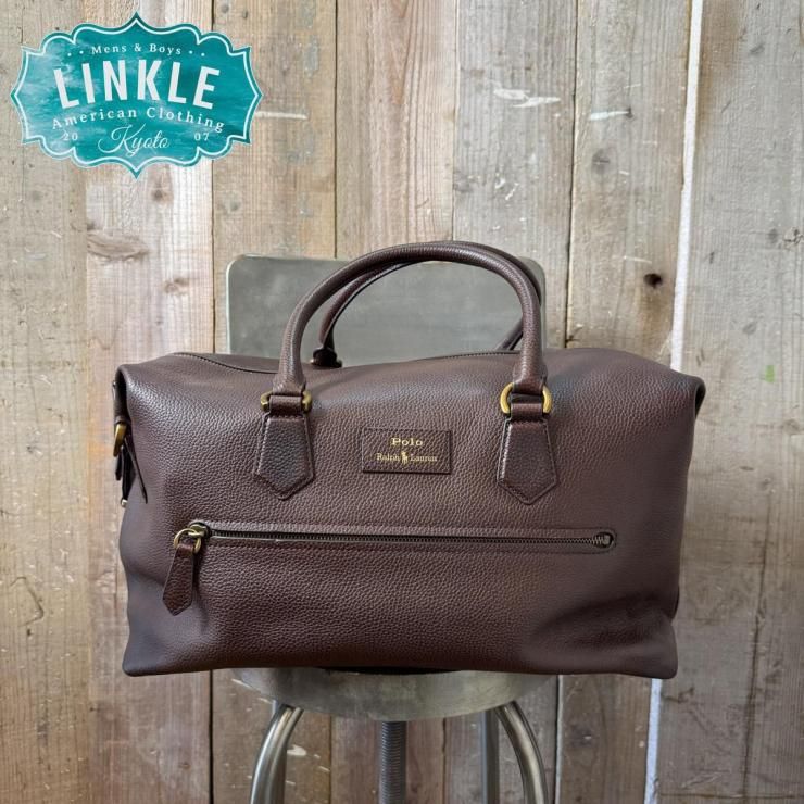 Polo Ralph Lauren ボストンバッグ キャメル レザー Polo Ralph Lauren ボストンバッグ キャメル レザー