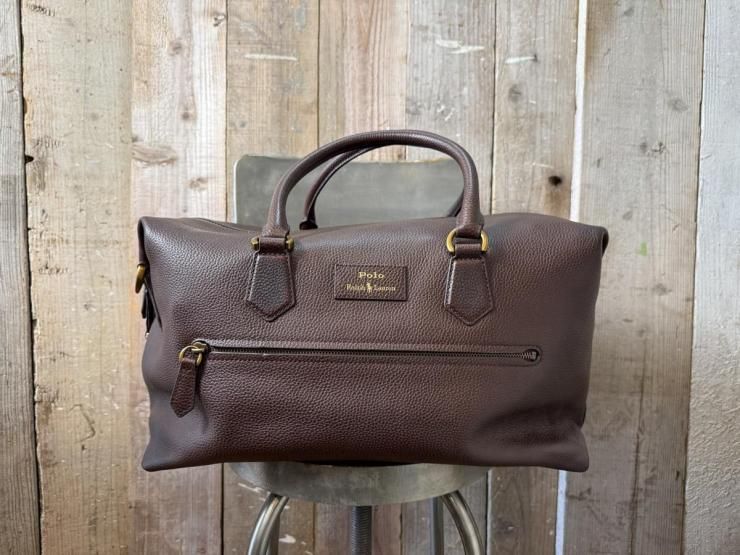 Polo Ralph Lauren(ラルフローレン)：ペブルド レザー ボストン バッグ