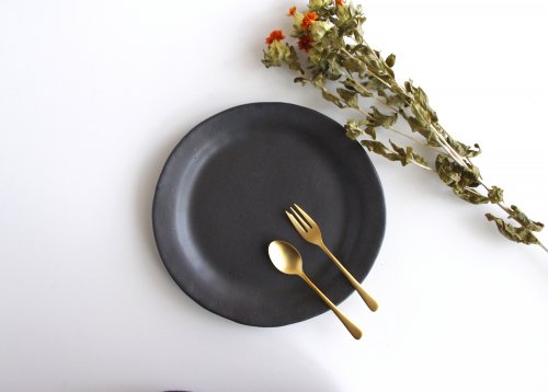 リムプレート大皿　ブラック　和食器