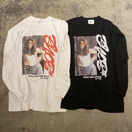 BYOB Cindy L/S Tee white/black - New York Storage