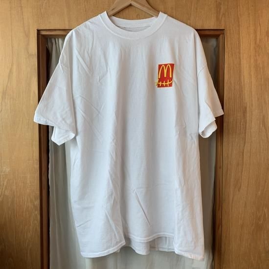 コラボ★Travis Scott x McDonald's★マックリブ 半袖Tシャツ Travis Scott Cactus Jack x Mcdonald Crossover fries Printing