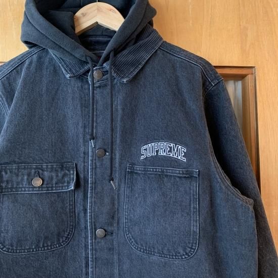 ジャケット・アウター supreme Worn Hooded Chore Coat denim Supreme Worn Hooded Chore Coat (SS25) - $318