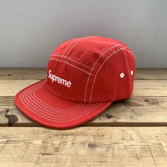 Supreme Contrast Stitch Camp Cap Red - New York Storage