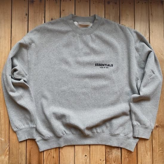 FOG Essentials Flocky Logo Crewneck Sweatshirt Grey - New York Storage XSサイズ FOG ESSENTIALS crewneck sweat