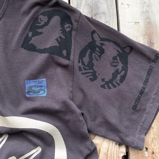 【限定コラボ】希少XXL カクタスジャック×フラグメント ヒロシ Tシャツ 人気 フラグメント Travis Scott Cactus Jack Fragment Hiroshi Tee
