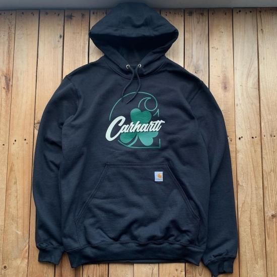 Carhartt Loose Fit Midweight Shamrock Graphic Hoodie New York Storage