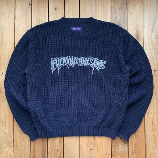 Fucking Awesome Drip Logo Crewneck Sweater - New York Storage