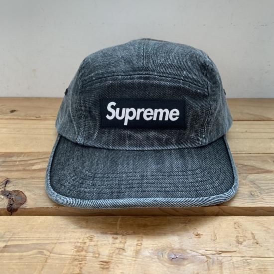 Supreme Coated Denim Camp Cap Black 即日発行（Supreme Coated Denim 
