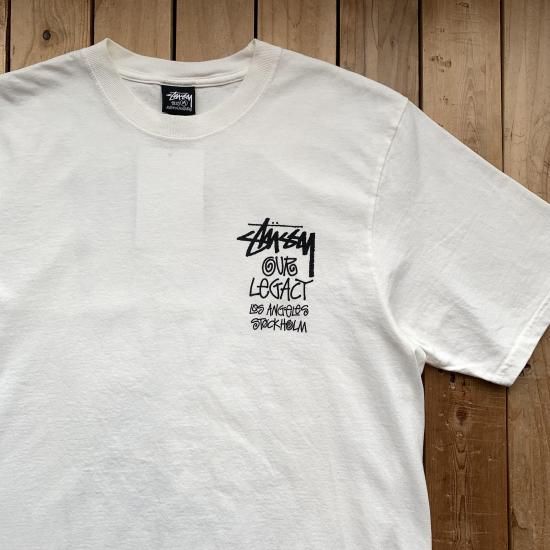 STUSSY ワークショップ TシャツL Stussy x Our Legacy Work Shop Collegiate Pigment Dyed Tee 