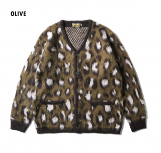 Houston Univerd72 Mohair Touch Cardigan Leopard