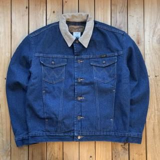 US Wrangler Blanket Lined Corduroy Collar Denim Jacket