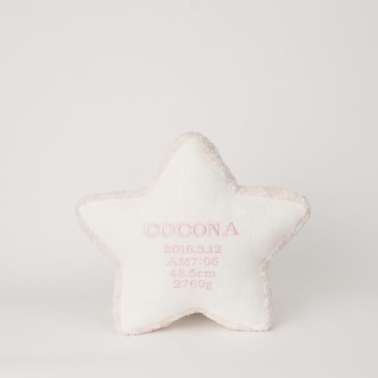 星バースデークッション ベビーピンク ぬいぐるみ屋 Teramoto Handmade 体重ベアのぬいぐるみ屋 ウェディング ご出産 ご長寿のお祝いに 星バースデークッション ベビーピンク ぬいぐるみ屋 Teramoto Handmade 体重ベアのぬいぐるみ屋 ウェディング ご出産 ご長寿のお祝いに