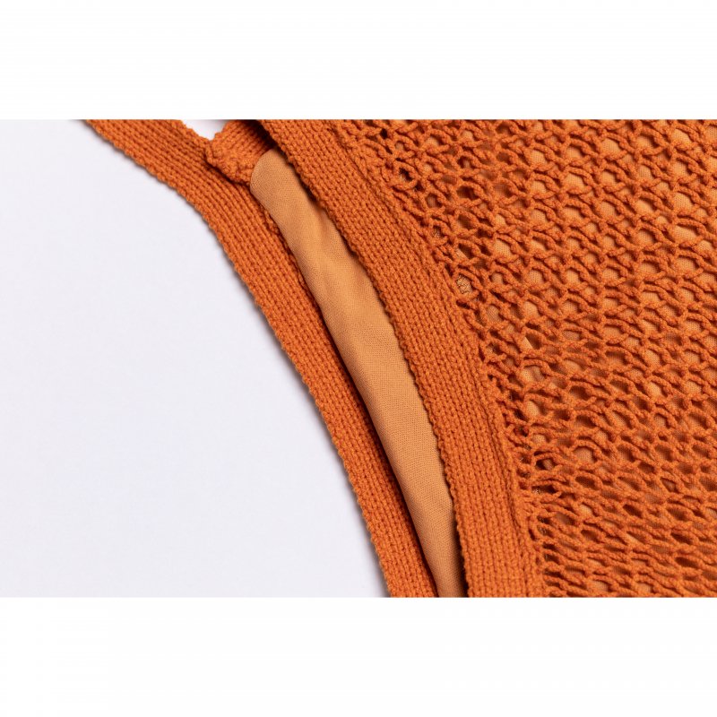 Mesh Knit One-Piece（Orange）