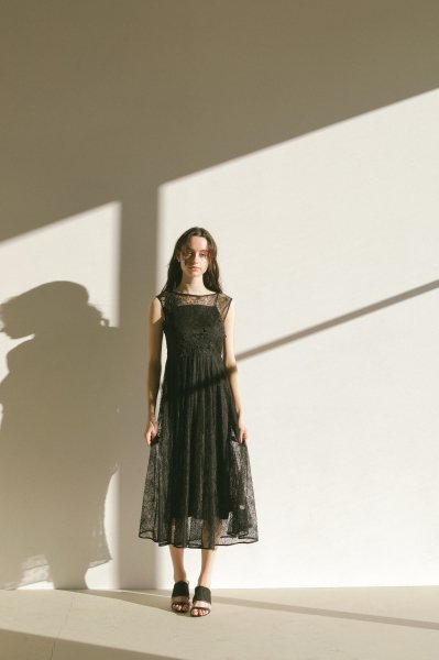 AMYER - Russell Lace Dress（Black）