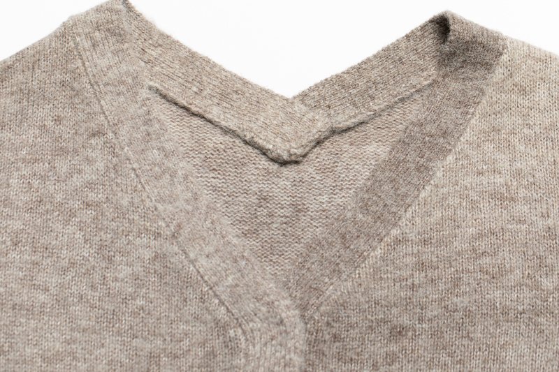 Mixed Color Knit Cardigan(Gray)