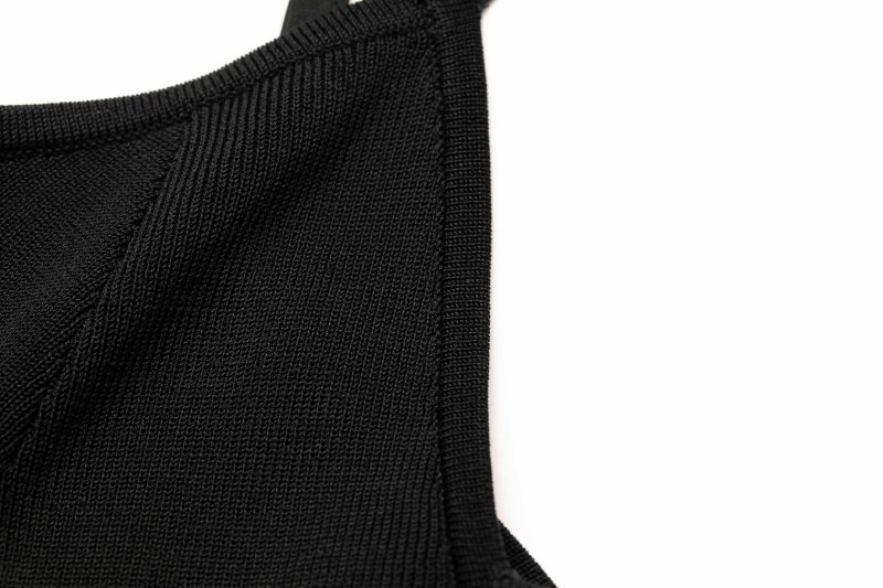 Irregular Hem Knit Set Up(Black)