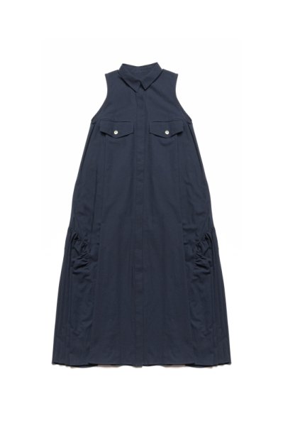 AMYER - Long Shirts One-Piece(Navy)