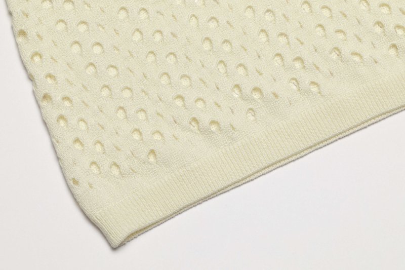 Crochet Style Mesh Knit One-Piece(Ivory)