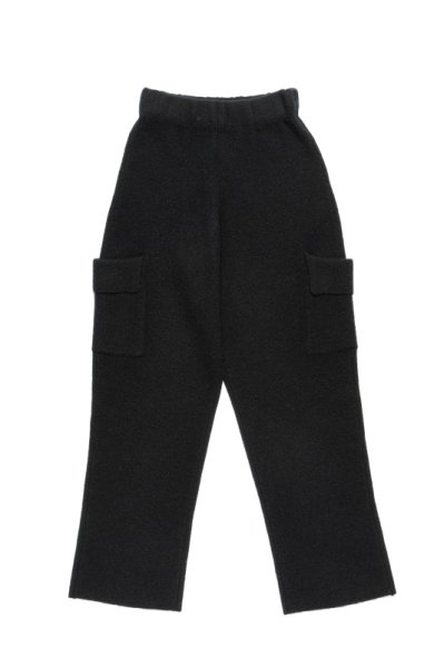 RIELLE riche - Patch Pocket Knit Straight Pants(Black)