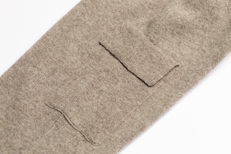 Patch Pocket Knit Straight Pants(Beige)