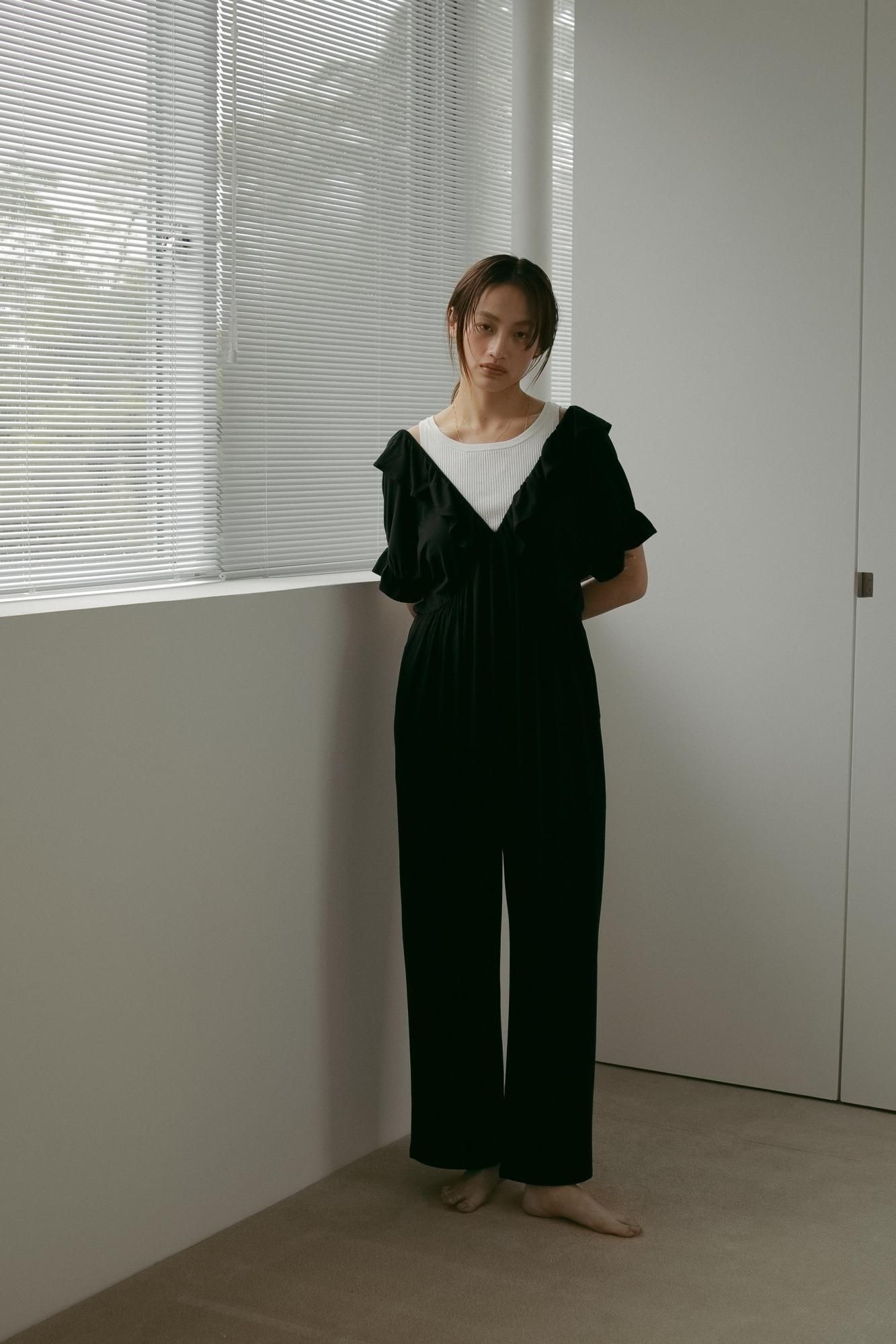 リラックスフリルオールインワン(RIELLE RICHE) rielle riche新品リラックスフリルオールインワン