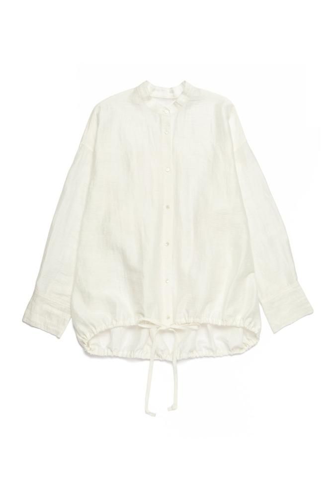 RIELLE riche - Sheer Cutting Shirt(White)