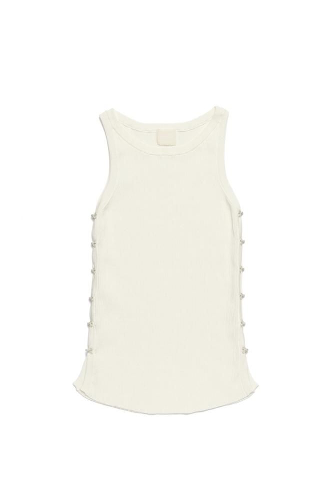 RIELLE riche - Side Hook Tank Top(Off White)