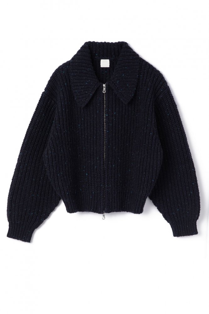 RIELLE riche - 10ȯʬͽLow Count Yarn Knit Tops(Navy Mix)