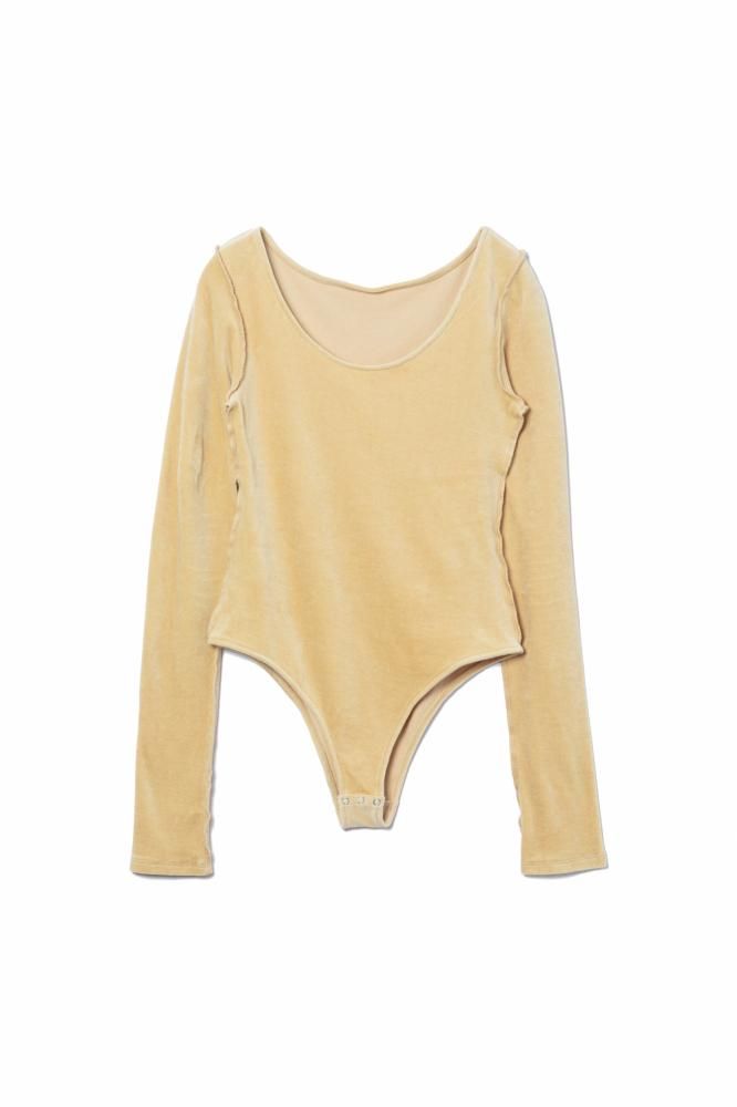 RIELLE riche - Cotton Velour Bodysuit(Yellow)