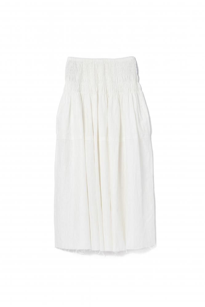 RIELLE riche - Shirring Long Skirt(White)
