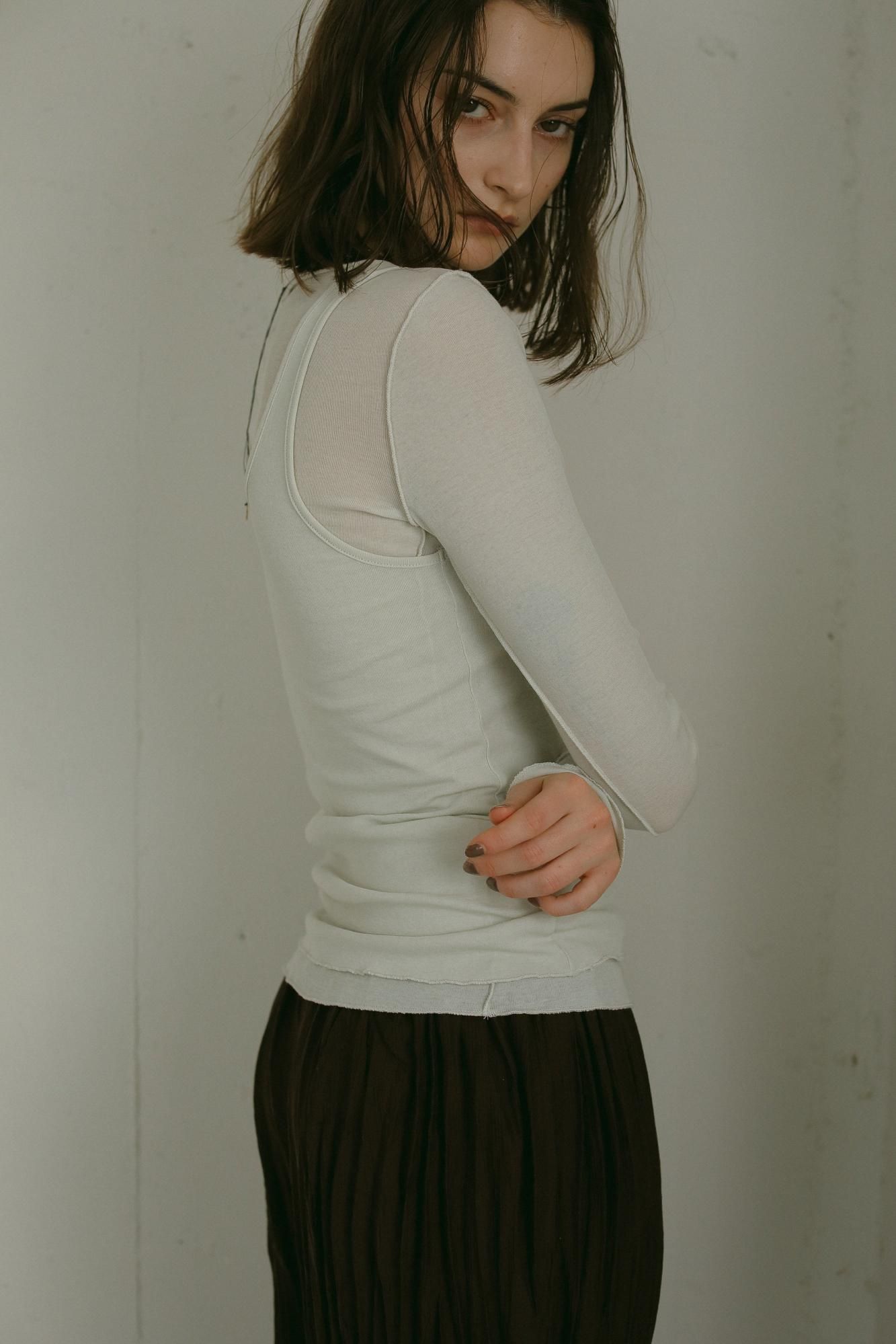 RIELLE RICHE タンクトップ レイヤードタンクトップ&ロングTシャツ（ミント）