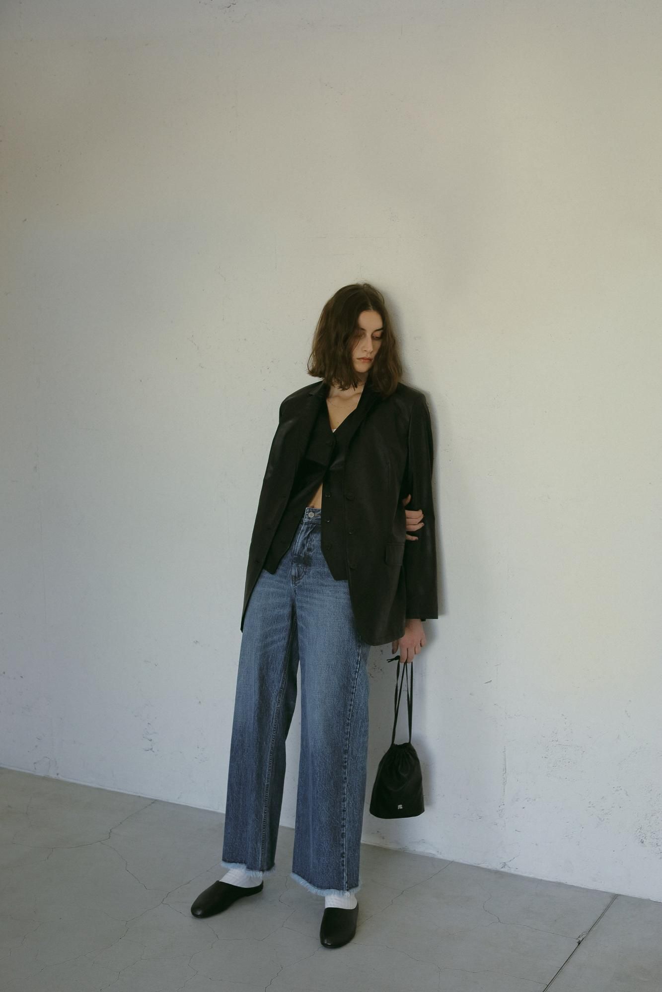 ジャケット・アウター rielle riche Vest combi Jacket(Black) ベストコンビジャケット（ブラック）