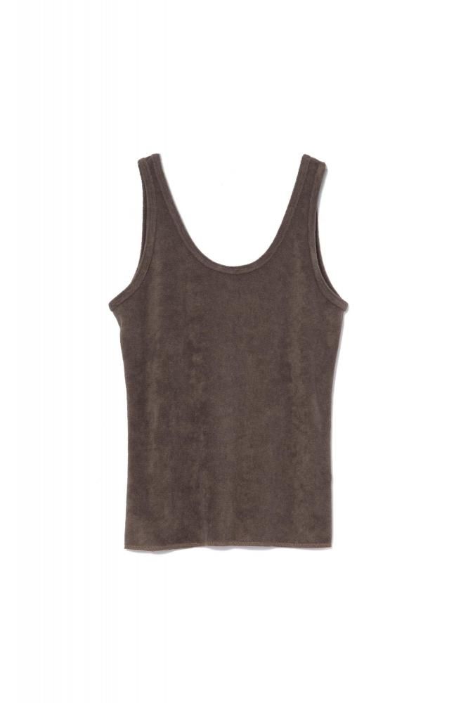 RIELLE riche - Basic Logo Pile Tops(Brown)
